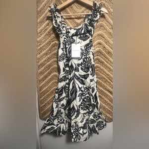 Who What Wear Women's Batik Black Floral Birch Sundress Dress,Size XL,NWT